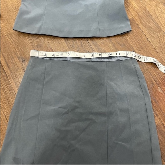 Vintage 90s cache gray skirt set women’s size M - Picture 5 of 11